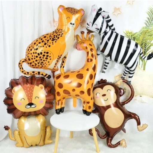 FÓLIOVÝ BALÓN OPICE DŽUNGLA ROK STARÉ OZDOBY NARODENINY ZOO ZVIERATÁ