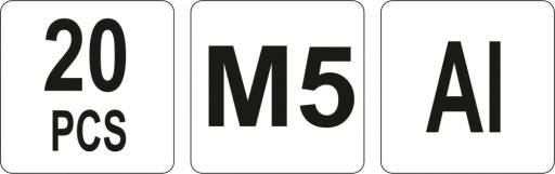 HLINÍKOVÉ NITOVACIE MATICE M5 20KS YATO