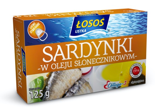 SARDINKY V SLNEČNICOVOM OLEJI 125g LOSOS USTKA
