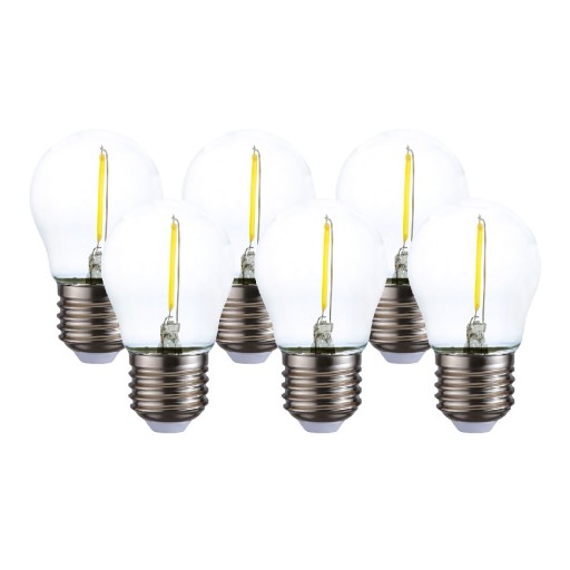 E27 LED guľová žiarovka vlákno 2W 200lm = 20W neutrálna 4000K dekoratívna