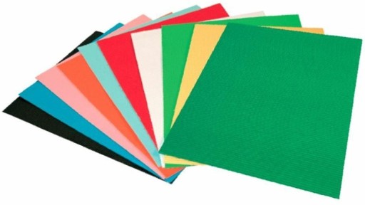 Farebné dekoratívne hárky z vlnitej lepenky Mix 10 farieb pre domácich majstrov 25x35cm