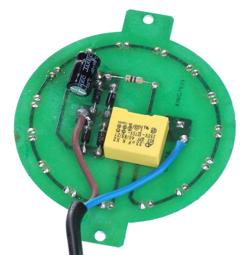 Dosková žiarovka, LED modul, 230V 1W, biela