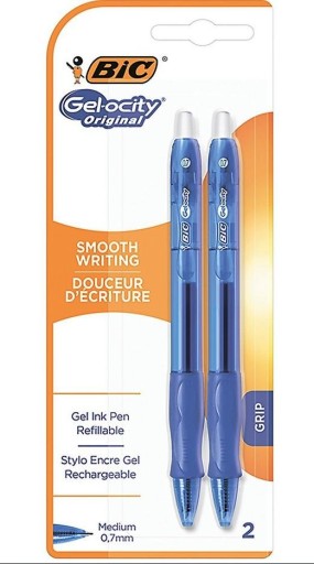BIC Gel-ocity GEL PEN, modré, 2 ks