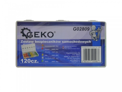 Sada 120 ks poistiek do auta. GEKO G0