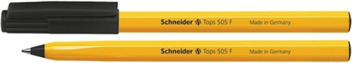 ČIERNE olejové tradičné guľôčkové pero SCHNEIDER TOPS 505F x 5 KS