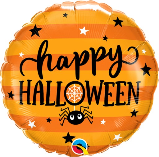 SPIDER Happy Halloween fóliový balón 45 cm na HEL