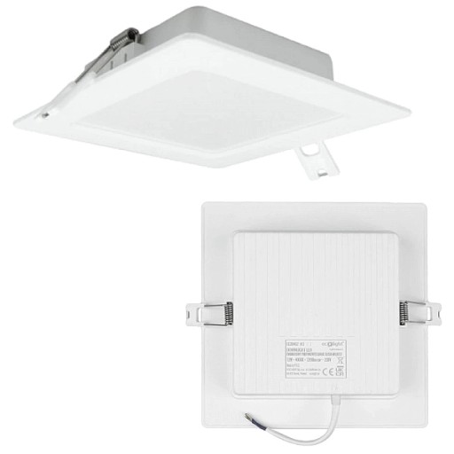 LED lampa zapustená hranatý držiak lampy 12W 4000K neutrálny