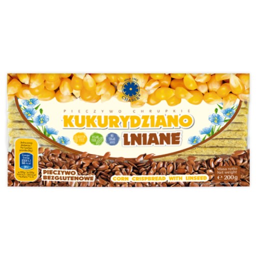 CHABER Ľanový kukuričný chrumkavý chlieb 200g
