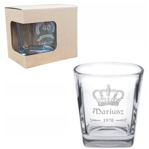 Pohár na whisky s gravírovaním, personalizovaný darček