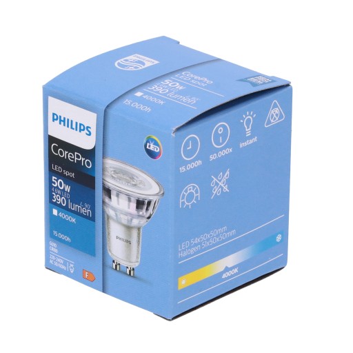 LED ŽIAROVKA 4,6W (50W) NW 4000K 36' GU10 PHILIPS
