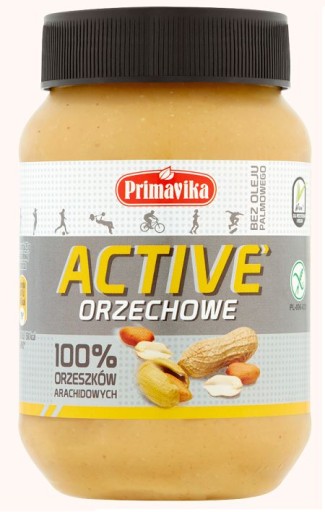 PRAŽENÁ ARAŠIDOVÁ PASTA AKTÍVNA BEZLEPKOVÁ 470 g - PRIMAVIKA