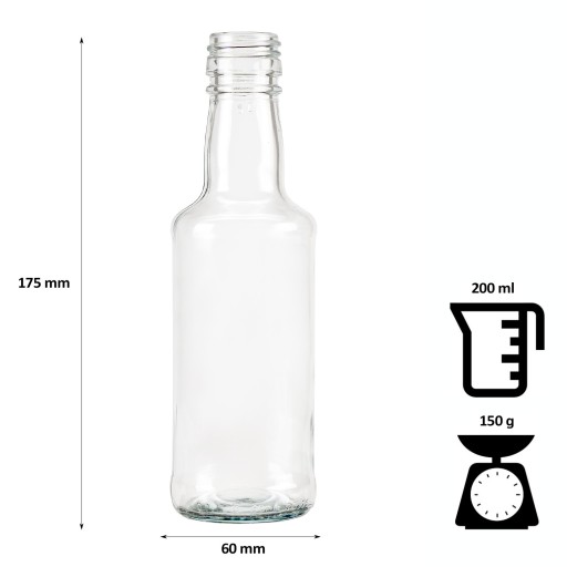 Monopol fľaša 200 ml na vodku, tinktúru moonshine