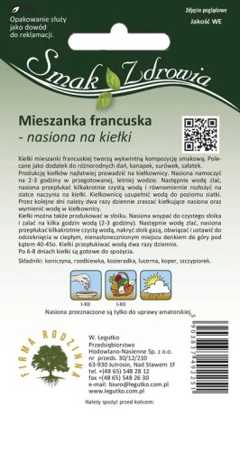 Semená na klíčky - Francúzska zmes - Semená - W. Legutko
