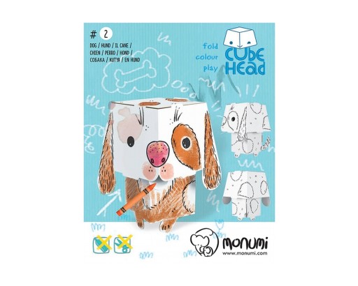 Omaľovánka-kompilácia Pes MONUMI CUBE HEAD