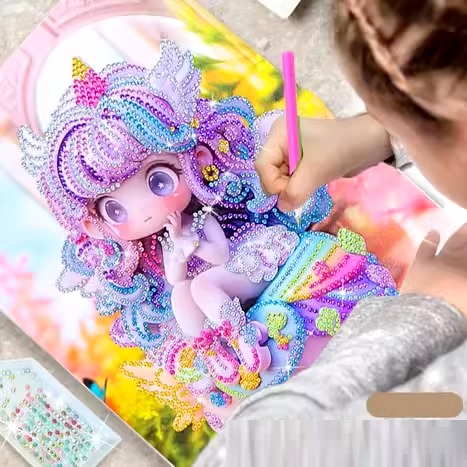 DIAMANTOVÁ VÝŠIVKA Maliarska diamantová mozaika pre deti Sada princezien