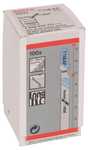 List priamočiarej píly na kov Bosch T118AF
