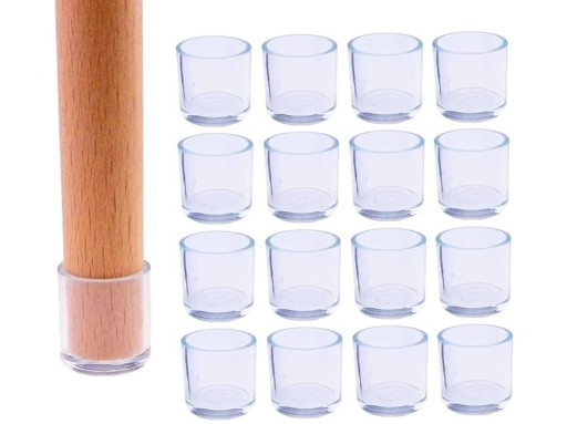 OCHRANNÉ POTAHY NA NÔŽKY NÁBYTKU SILIKÓNOVÉ okrúhle 22 mm, 16 ks