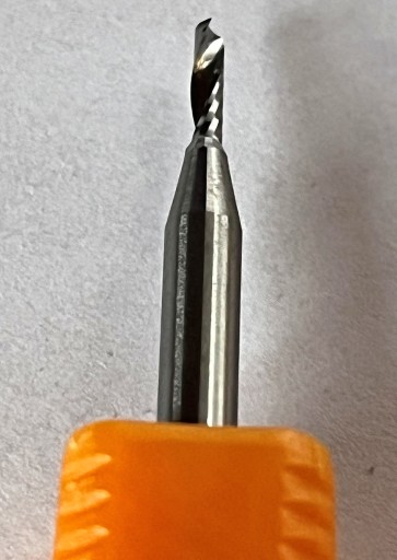 Jednobitová fréza, pravá, 1,5 mm, 6 mm tvrdokovová stopková fréza