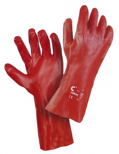 Rukavice z PVC odolné voči olejom, 45 cm, veľkosť 10, 1 pár