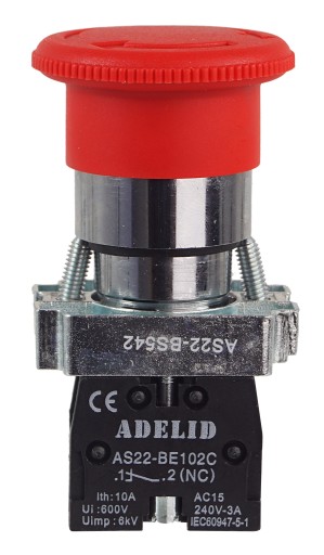 XB2 BS542 KOVOVÉ HRUBOVÉ BEZPEČNOSTNÉ TLAČIDLO