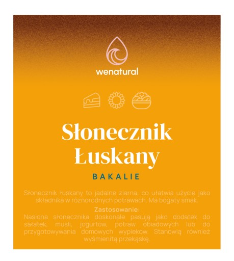 Slnečnicové semienka lúpané 1kg Wenatural - bohatá chuť, na müsli, chlieb, šaláty