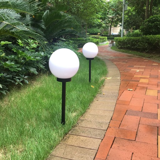 solárne svietidlo MILKY BALL svietidlo 15cm 4 LED P-015