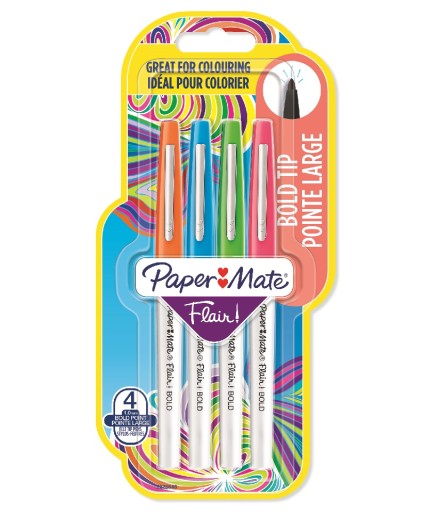 Fixy BOLD PAPER MATE, 4 hrubé farby