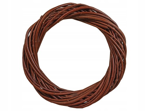 Prútený veniec, HNEDÝ PODKLAD, KRUHOVÝ PRSTEŇ - 30 cm