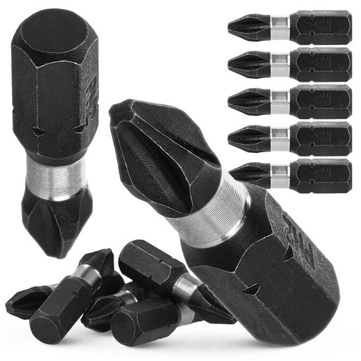 5x rázový bit PH2 rázový bit 25mm | Nárazový bit pre skrutkovač