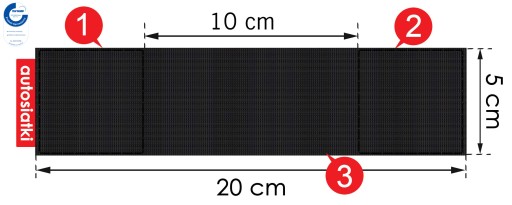 Samo-suchý zips - Držiak na suchý zips do kufra - 20 cm