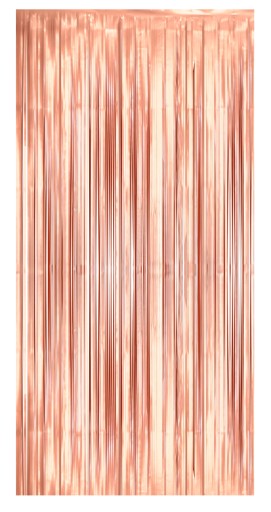 OZDOBNÉ ZÁCLONY MATNÁ RUŽOVÁ-ZLATÁ-1x2m-1083