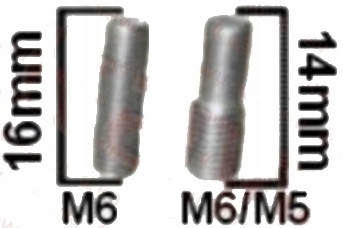 ANTÉNNY BIČOVÝ STOŽIAR 16,5cm ZÁVIT M6 + REDUKCIA M6/M5