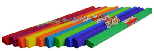 Krimpovaný hodvábny papier Multicolor mix 10 ks