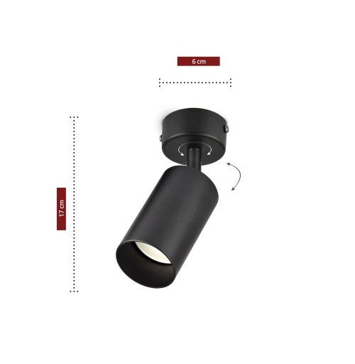 Stropné svietidlo Luster Plafon Tuba Metal LED GU10