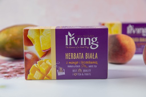 Irving biely čaj Mango s broskyňou