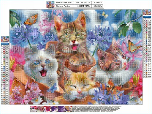 OBRÁZOK pre diamantové vlepovanie Diamantové vyšívanie CATS Diamantové maľovanie 5D