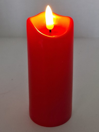 LED vložka na sviečky, červená sviečka s efektom plameňa