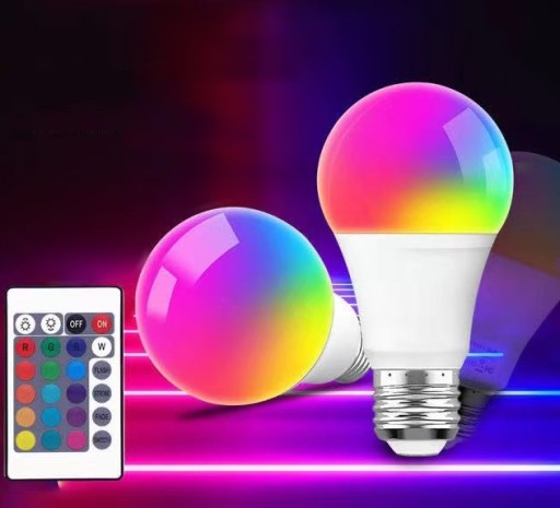 LED žiarovka E27 10W CCD RGBW STUDENÁ DISCO + DIAĽK