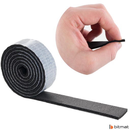 Tesnenie Gumové tesnenie pre okenné dvere samolepiace 3 mm x 20 mm x 100 cm