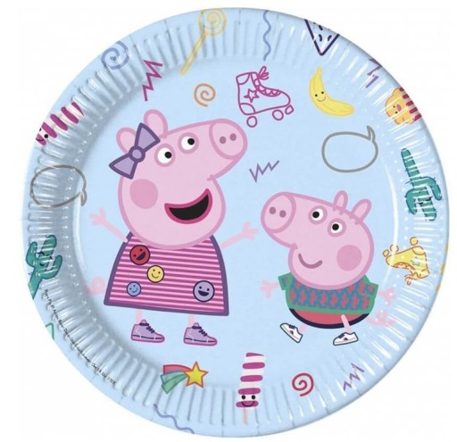 Taniere a šálky Peppa Pig, 8 kusov SET