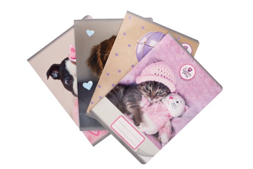 Trojriadkový zošit A5 The Sweet Pets