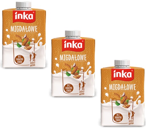 3x INKA MANDĽOVÝ rastlinný nápoj mandľové mlieko mandľové mlieko 500ml