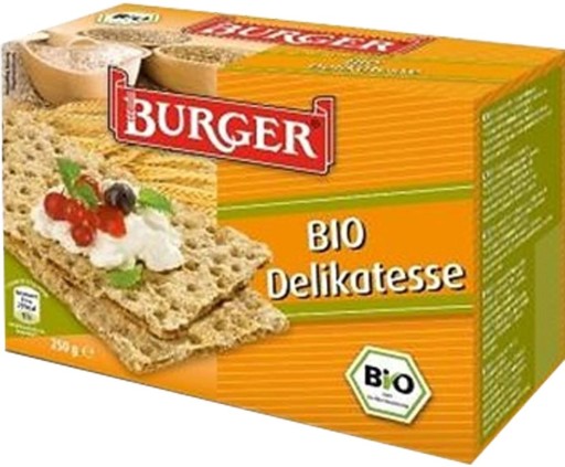 BIO CHLIEB CELÝ RAŽNÝ CHRÁMKY 250 g - BURGER