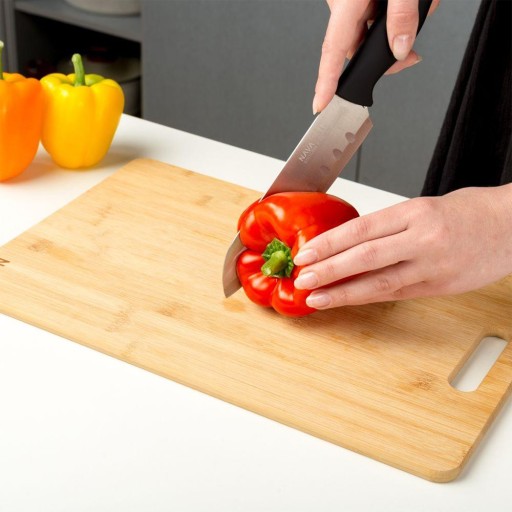 JAPONSKÝ KUCHYNSKÝ NÔŽ SANTOKU OSTRÝ OCEL ACER 30 CM NA SEKANIE