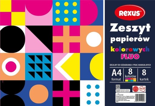 KNIHA FAREBNÉHO FLUO PAPIERA A4/8K - 1 kus