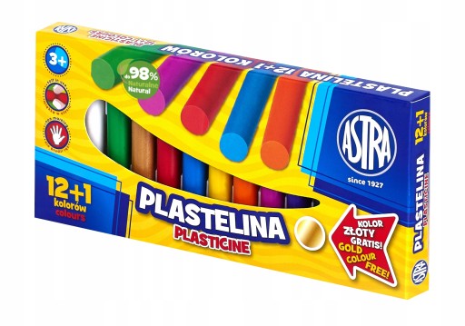 Plastelína Astra 13 farieb 12+1 škola pre deti