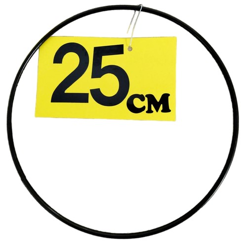 Hrubá 5 mm drôtená makramé obruč ČIERNA 25 cm