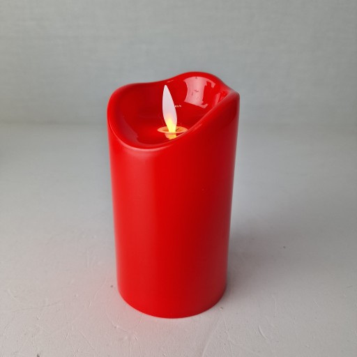 LED SVIEČKA ČERVENÁ VLOŽKA DO SVIEČKY SVIEČKA PLAMEŇ BATÉRIOVÁ SVIEČKA 12,5 CM