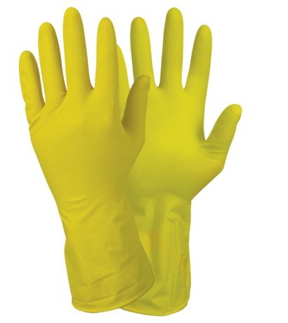 ŽLTÉ LATEXOVÉ RUKAVICE Žlté rukavice pre domácnosť, veľkosť 10/XL