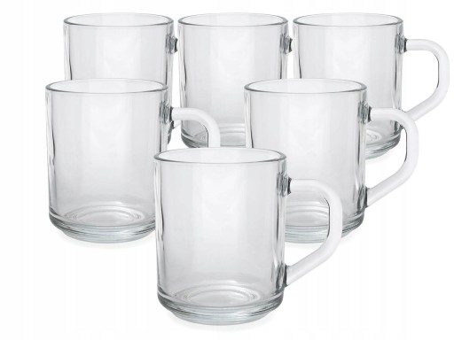 Rovný sklenený hrnček na kávu a čaj, 250 ml, HLADKÝ